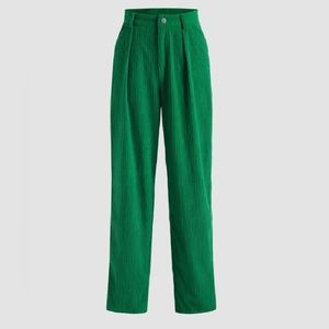 Cider Retro Green Solid Trousers